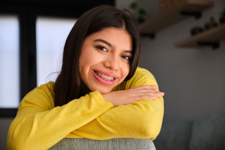 Smiling teen with braces in Sparks, Nevada