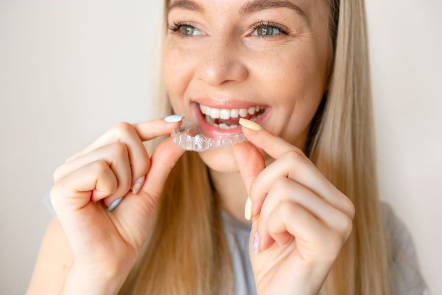 Woman with invisalign in Sparks, Nevada